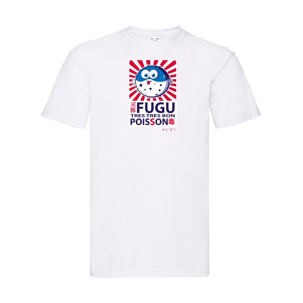 Fugu - T-shirt trés marrant Homme - modèle Fruit of the loom 205 g/m² -thème burlesque -