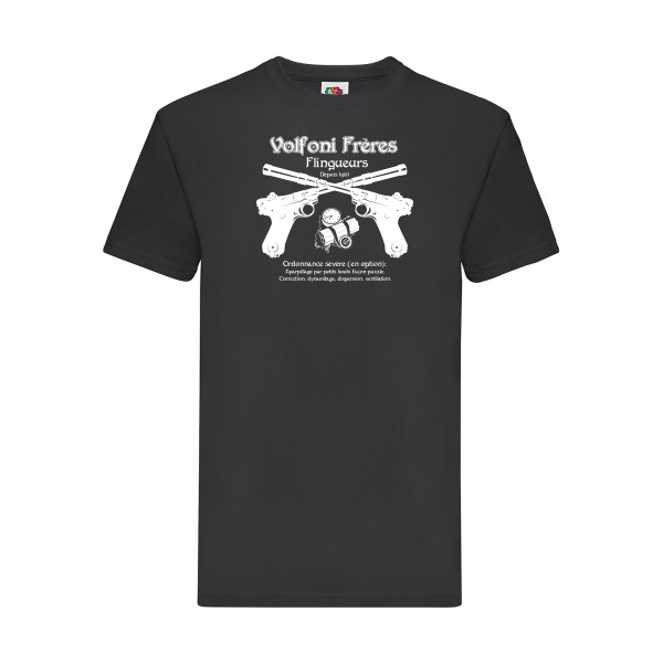 Volfoni Frère -T-shirt  Homme  vintage -Fruit of the loom 205 g/m² -thème  rétro et vintage - 