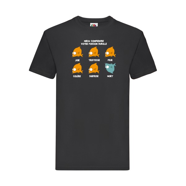 Mieux comprendre votre poisson bubulle -T-shirt drôle Homme -Fruit of the loom 205 g/m² -thème humour -