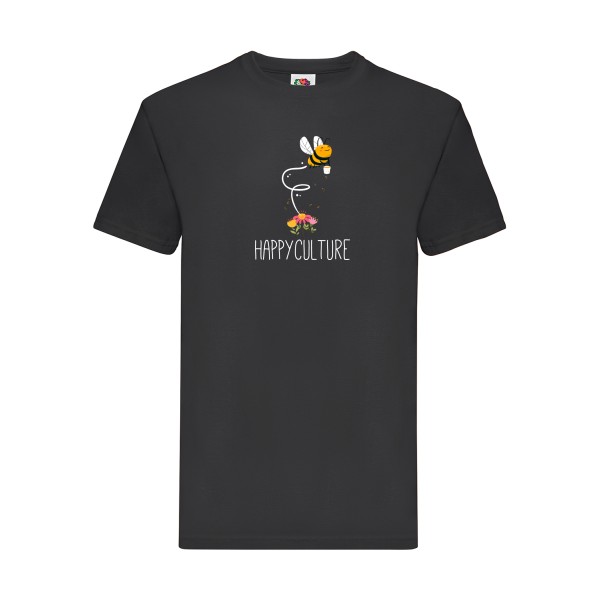 happy-  T shirt humoristique - Modèle T-shirt de chez Fruit of the loom 205 g/m²