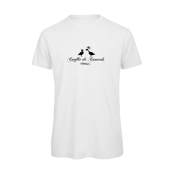 Conflit De Canards - Tee shirt humour noir Homme -B&C - T Shirt organique