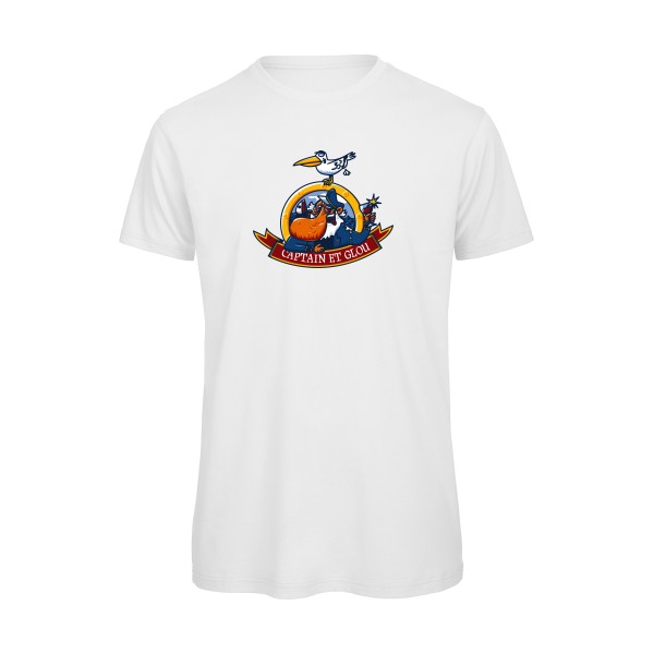 Captain et glou- Tee shirt marin humour -B&C - T Shirt organique