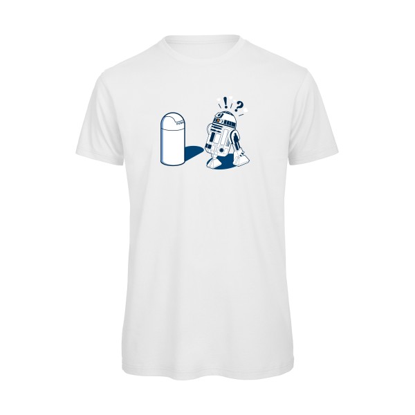 R2D2 7C - T-shirt bio R2D2 pour Homme -modèle B&C - T Shirt organique - thème parodie et cinema -
