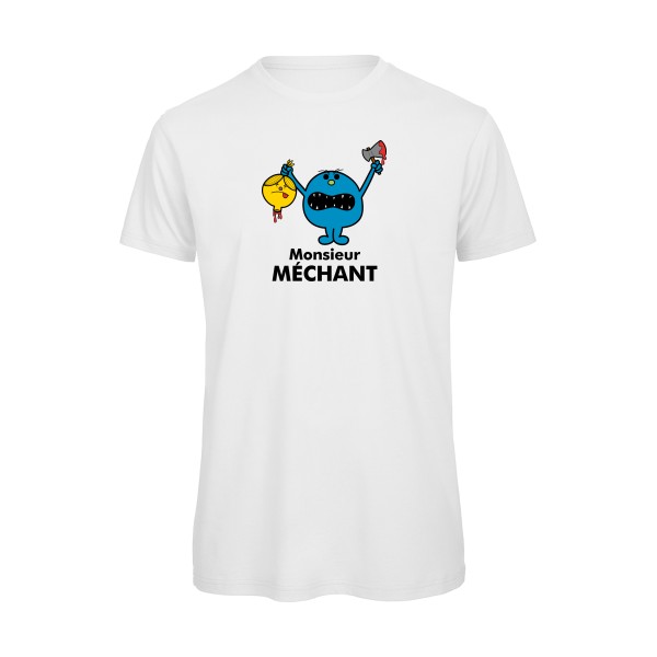 Monsieur Méchant - T-shirt bio drôle - modèle B&C - T Shirt organique -thème bande dessinée -