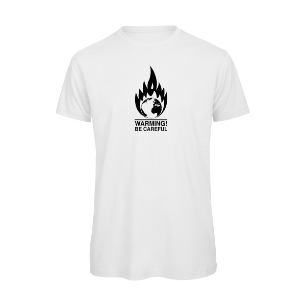 Global Warning - T-shirt bio Homme imprimé- B&C - T Shirt organique - thème design imprimé -
