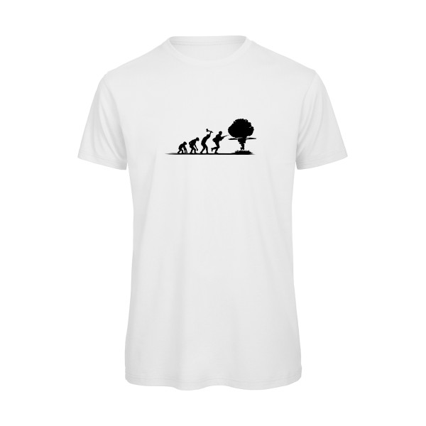 Tout ça pour ça ! -T-shirt bio original imprimé Homme -B&C - T Shirt organique -Thème humour noir et original -