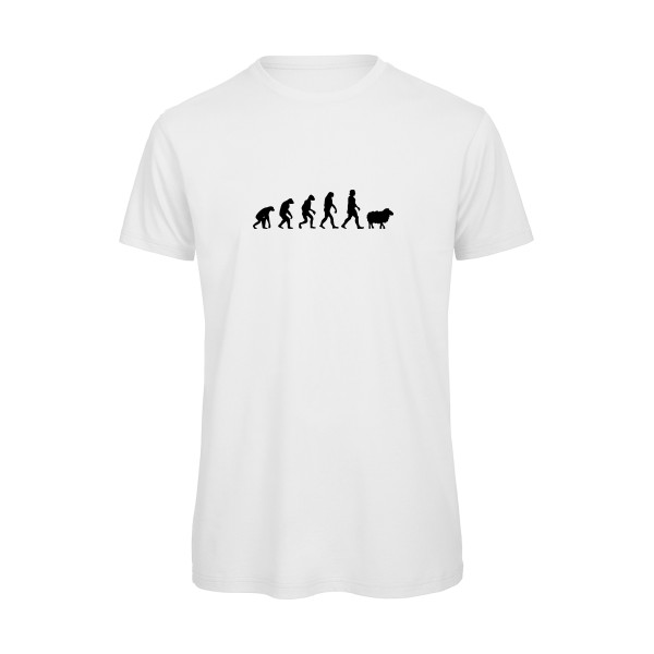 PanurgeEvolution - T-shirt bio évolution Homme - modèle B&C - T Shirt organique -thème humour -