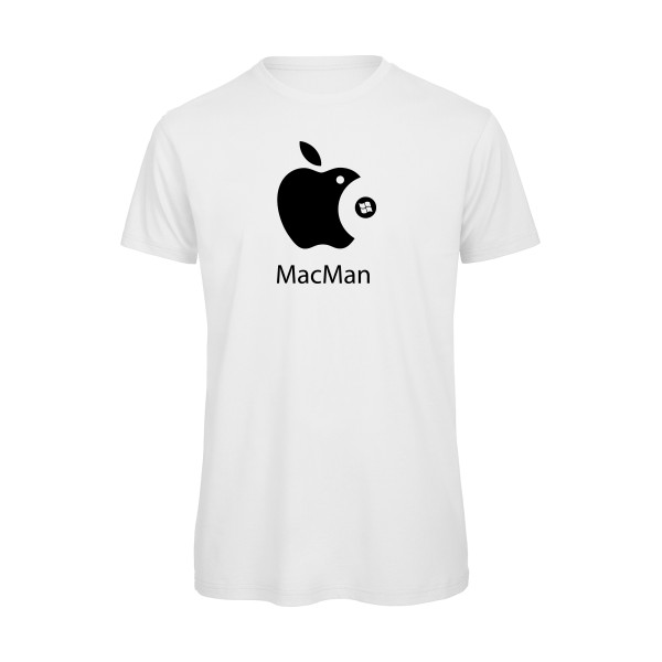 MacMan - T-shirt bio vintage pour Homme -modèle B&C - T Shirt organique - thème retro et jeux videos -