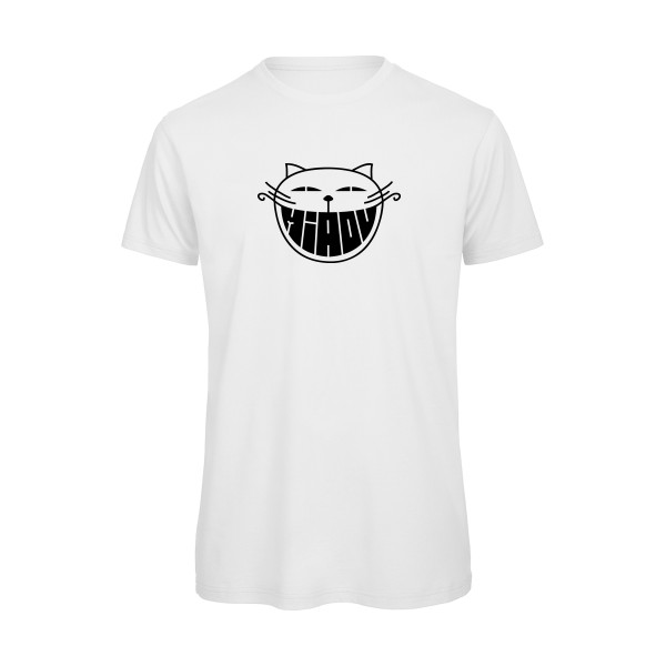 The smiling cat - T-shirt bio chat -Homme-B&C - T Shirt organique - thème humour et bd -