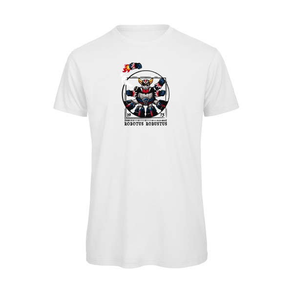 Robotus Robustus - T-shirt bio rétro pour Homme -modèle B&C - T Shirt organique - thème parodie et vintage -