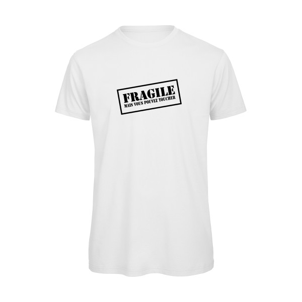 FRAGILE - T-shirt bio original Homme - modèle B&C - T Shirt organique -thème monde -