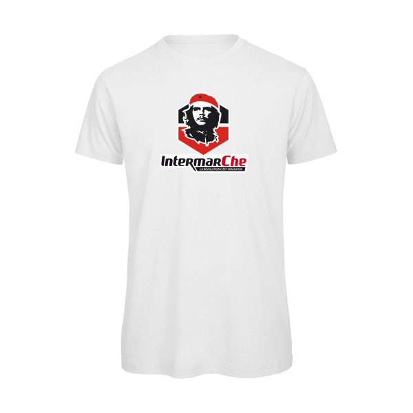 IntermarCHE - T-shirt bio detournement Homme - modèle B&C - T Shirt organique -thème revolution et parodie -