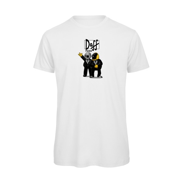 Duff Punk - T-shirt bio rétro Homme - modèle B&C - T Shirt organique -thème dj et  vintage -