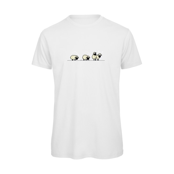 SAUTE MOUTON - T-shirt bio Homme comique- B&C - T Shirt organique - thème humour potache