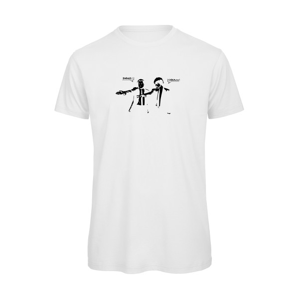 Papier Ciseaux - T-shirt bio pulp fiction pour Homme -modèle B&C - T Shirt organique - thème parodie et humour -
