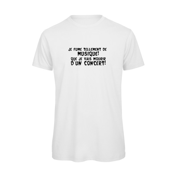 Musique! - T-shirt bio Homme à message - B&C - T Shirt organique - thème humour et bons mots