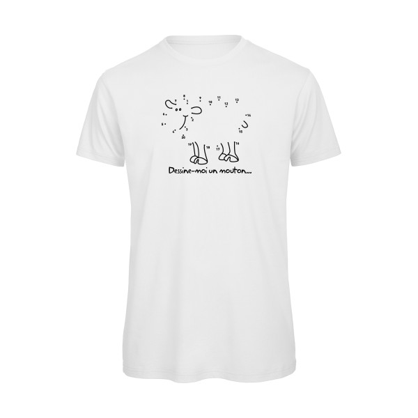 Dessine moi un mouton - T-shirt bio amusant pour Homme -modèle B&C - T Shirt organique - thème humour et culture -