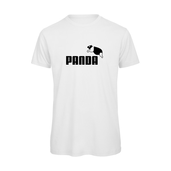 PANDA - T-shirt bio parodie pour Homme -modèle B&C - T Shirt organique - thème humour et parodie- 
