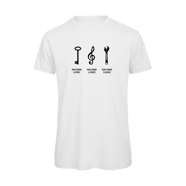 La clé pour.. - modèle B&C - T Shirt organique - T-shirt bio original  Homme - thème humour potache -