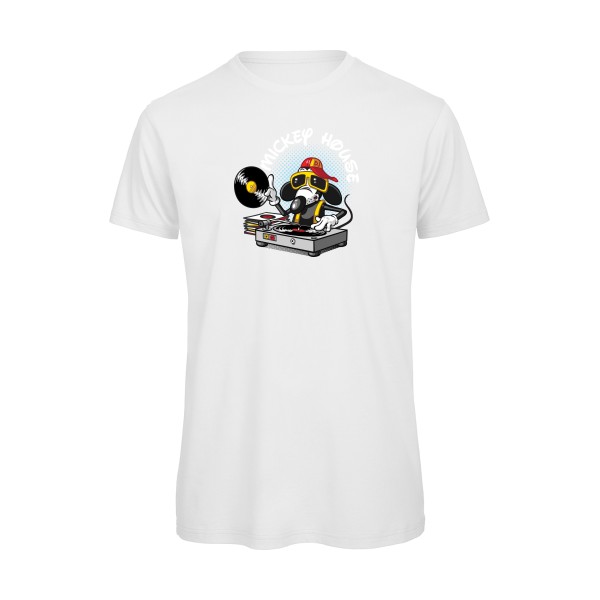 Mickey house v2 -T-shirt bio mickey Homme  -B&C - T Shirt organique -Thème parodie et musique -