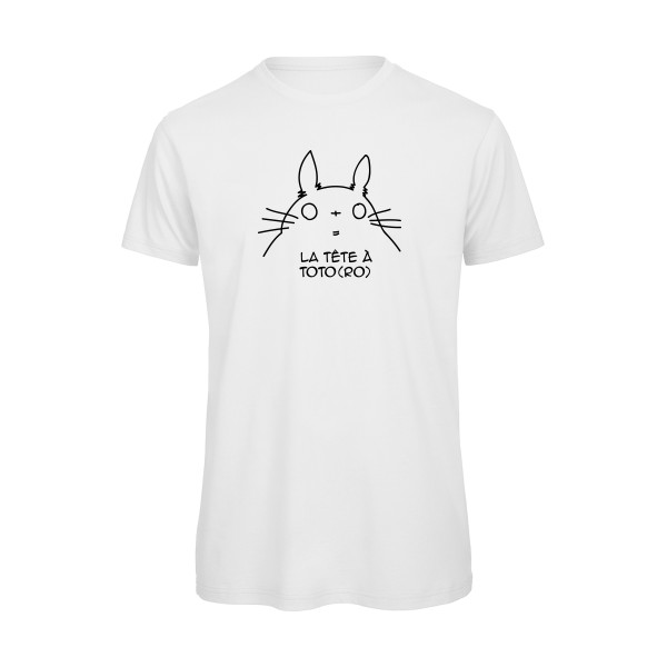 La tête à Toto(ro) - T-shirt bio  parodie - modèle B&C - T Shirt organique -thème parodie bande dessinée -