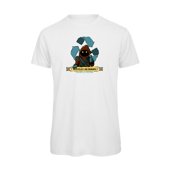 Sauvez la galaxie - T-shirt bio parodie Homme - modèle B&C - T Shirt organique -thème humour et ecologie -
