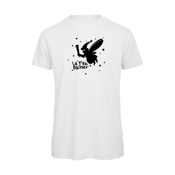 La Fée Pachier - T-shirt bio humoristique pour Homme -modèle B&C - T Shirt organique - thème humour et parodie -