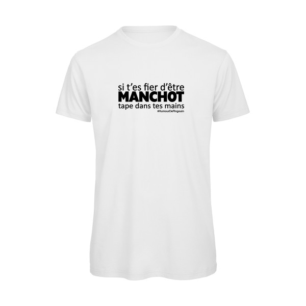Manchot-T-shirt bio drôle - B&C - T Shirt organique- Thème humour - 