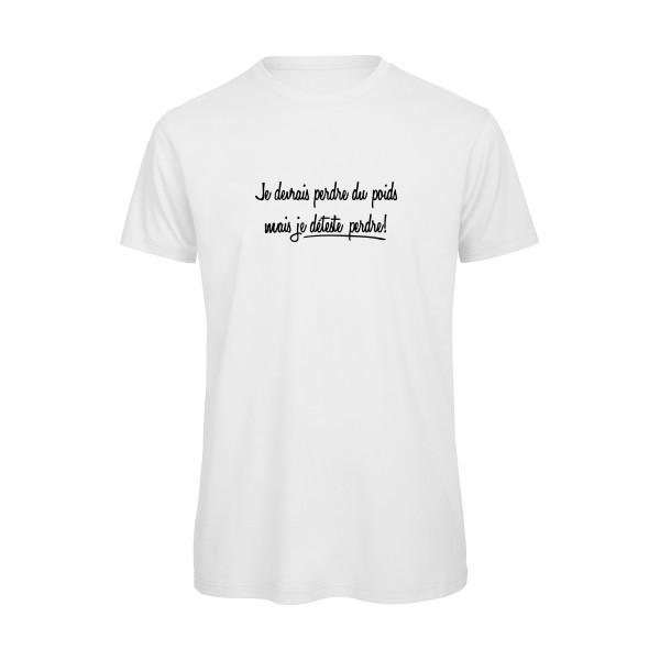 Né pour gagner - T shirt original Homme - modèle B&C - T Shirt organique - thème message et texte -