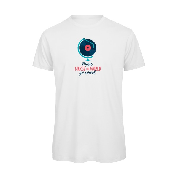 Music - B&C - T Shirt organique -modèle T-shirt bio musique -thème Dj -