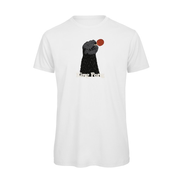 King Pong - T-shirt bio burlesque pour Homme -modèle B&C - T Shirt organique - thème humour potache -