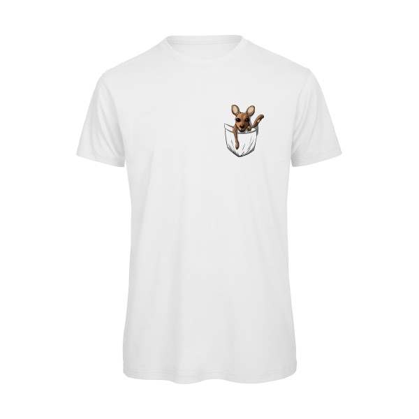 Dans la poche -T-shirt bio sympa  Homme -B&C - T Shirt organique -thème  vêtement original -