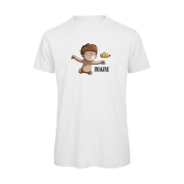 Imagine... - T-shirt bio humoristique pour Homme -modèle B&C - T Shirt organique - thème rock et parodie -