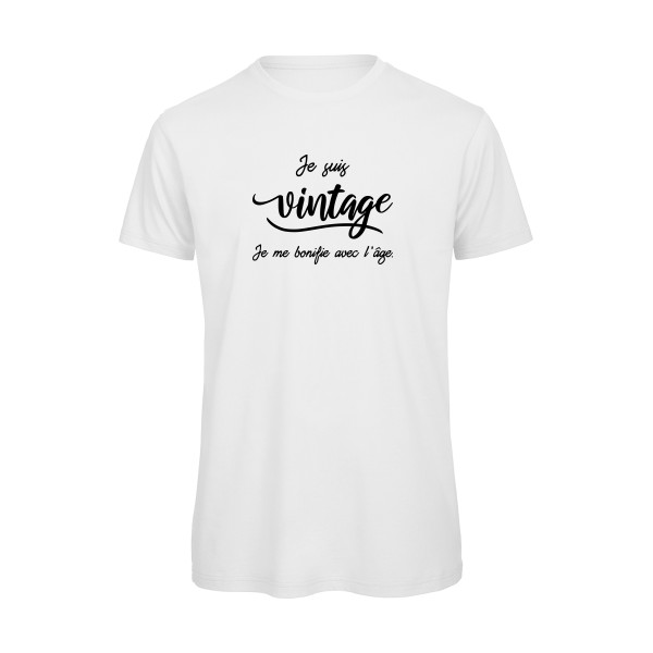 Je suis vintage  -T-shirt bio vintage Homme -B&C - T Shirt organique -thème  rétro et vintage - 