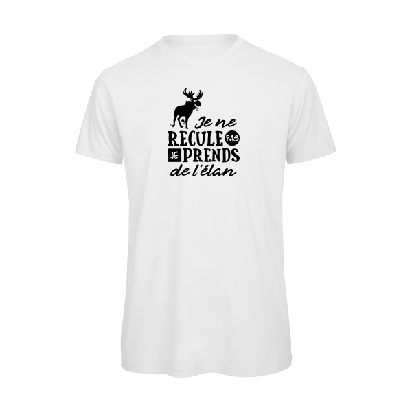 Prendre de l'élan - T-shirt bio burlesque pour Homme -modèle B&C - T Shirt organique - thème humour et jeux de mots -