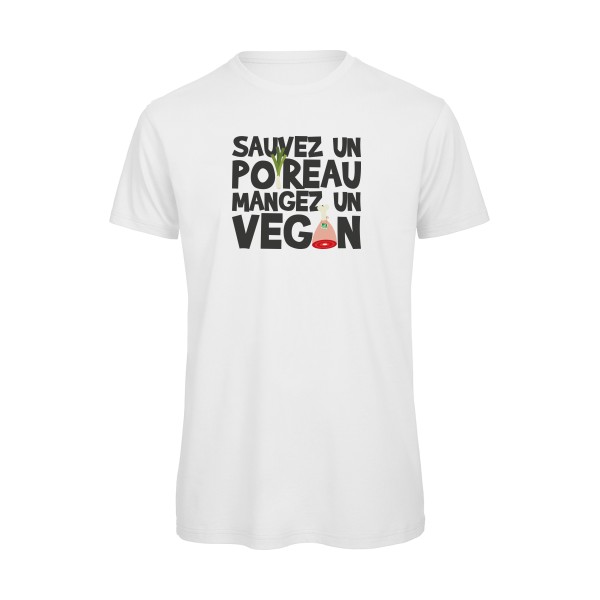 vegan poireau -B&C - T Shirt organique - Tee-shirts message Homme -