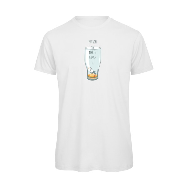 Marée basse - modèle B&C - T Shirt organique Homme - T-shirt bio - thème humour alcool -
