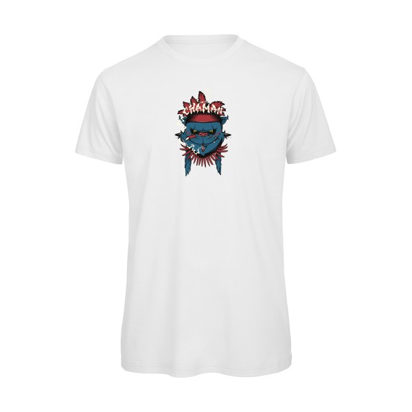 Chaman - T-shirt bio shaman Homme - modèle B&C - T Shirt organique -thème halloweeen-