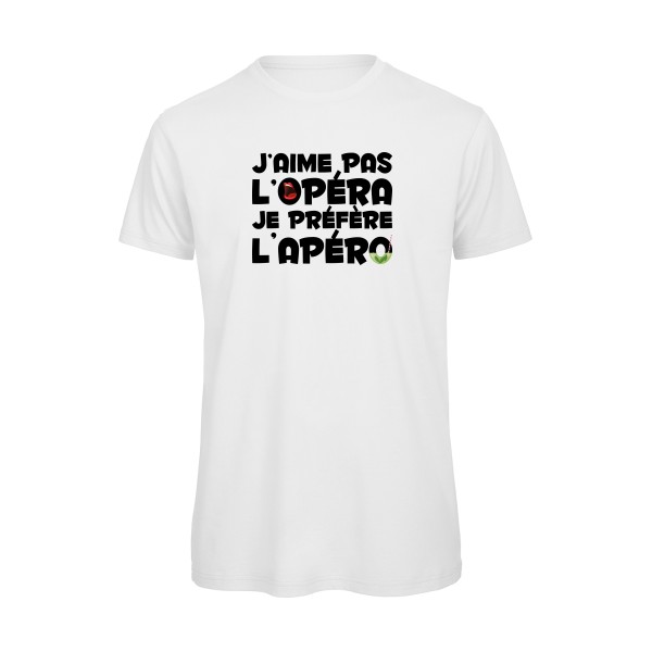 opérapéro - T-shirt bio apéro Homme - modèle B&C - T Shirt organique -thème humour alcool -