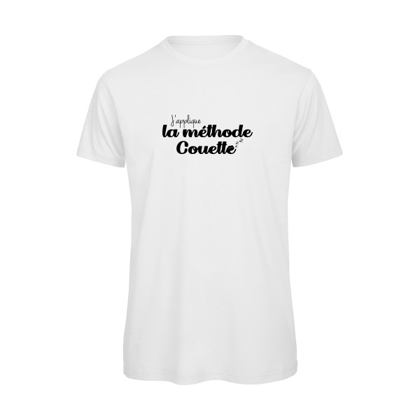 La méthode Couette - T-shirt bio drôle Homme - modèle B&C - T Shirt organique -thème parodie cauet -