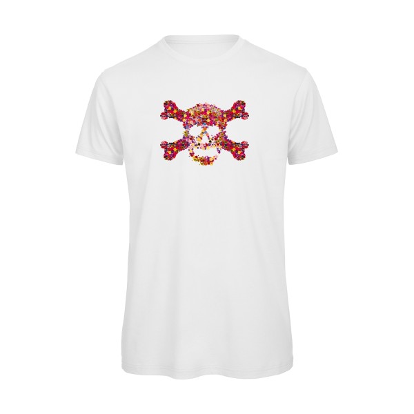 Floral skull -Tee shirt Tête de mort -B&C - T Shirt organique