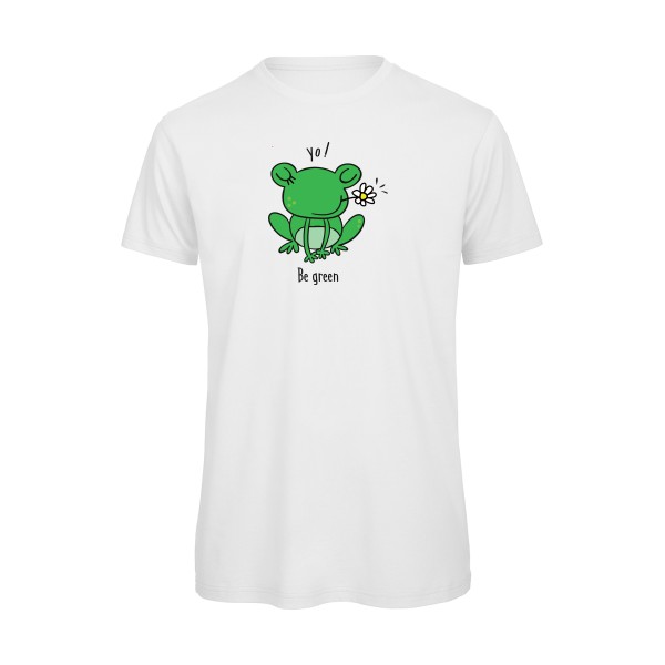 Be Green  - Tee shirt humoristique Homme - modèle B&C - T Shirt organique - thème humour et animaux -