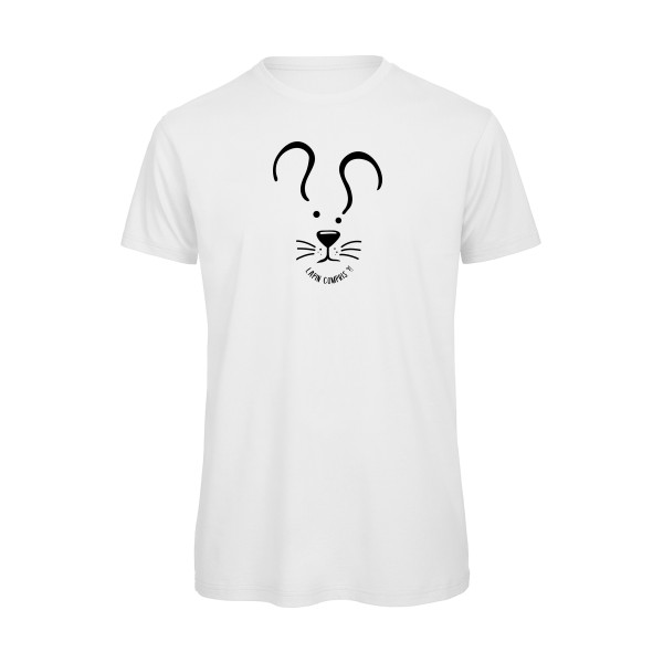 Lapin Compris ?! - T-shirt bio délire pour Homme -modèle B&C - T Shirt organique - thème humour potache -