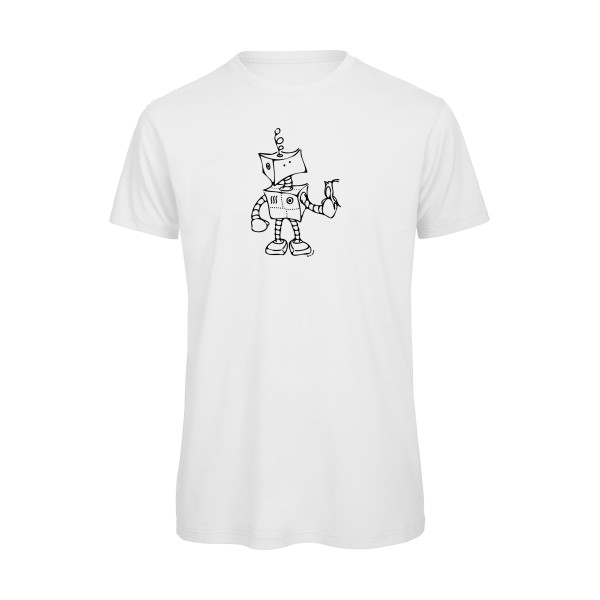 Robot & Bird - modèle B&C - T Shirt organique - geek humour - thème tee shirt et sweat geek -