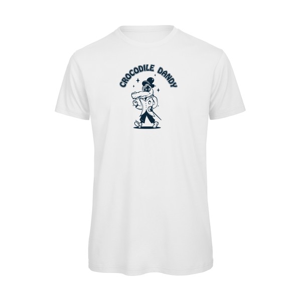 Crocodile dandy - T-shirt bio rigolo Homme - modèle B&C - T Shirt organique -thème cinema et parodie -