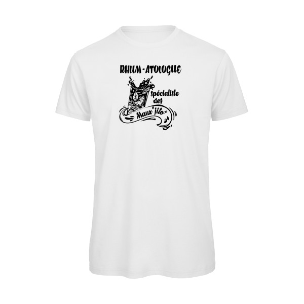 Rhum-atologue - B&C - T Shirt organique Homme - T-shirt bio musique - thème humour et alcool -