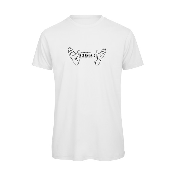 comac - T-shirt bio marseille Homme - modèle B&C - T Shirt organique -thème humour regional -