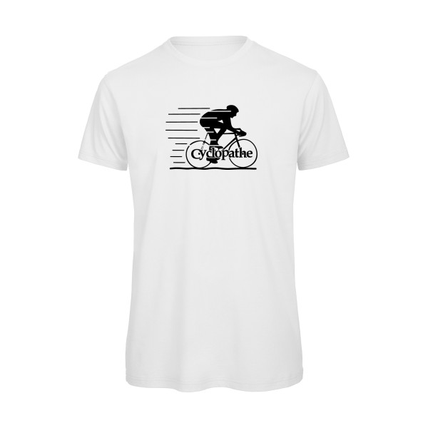 T shirt humoristique sur le thème du velo - CYCLOPATHE !- Modèle T-shirt bio-B&C - T Shirt organique-