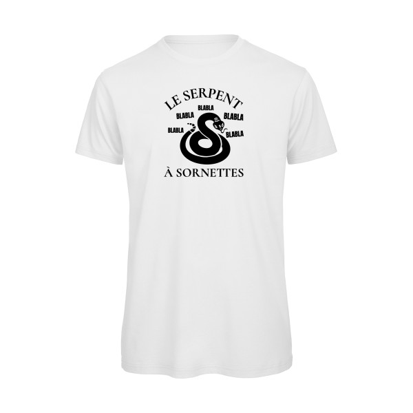 Serpent à Sornettes - T-shirt bio rigolo Homme -B&C - T Shirt organique -thème original et humour