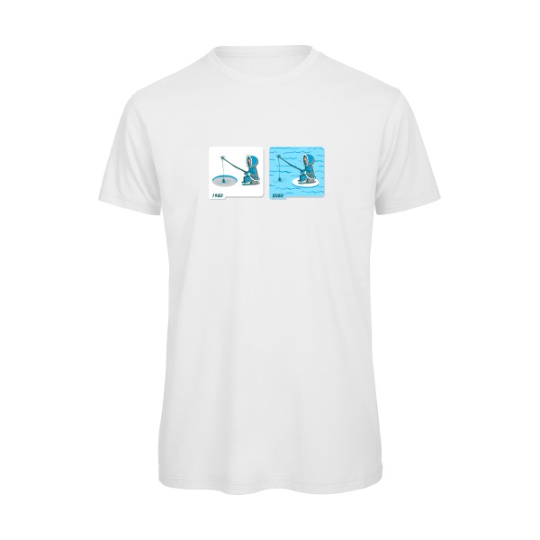T shirt Homme humour -Fishing in Arctic - B&C - T Shirt organique